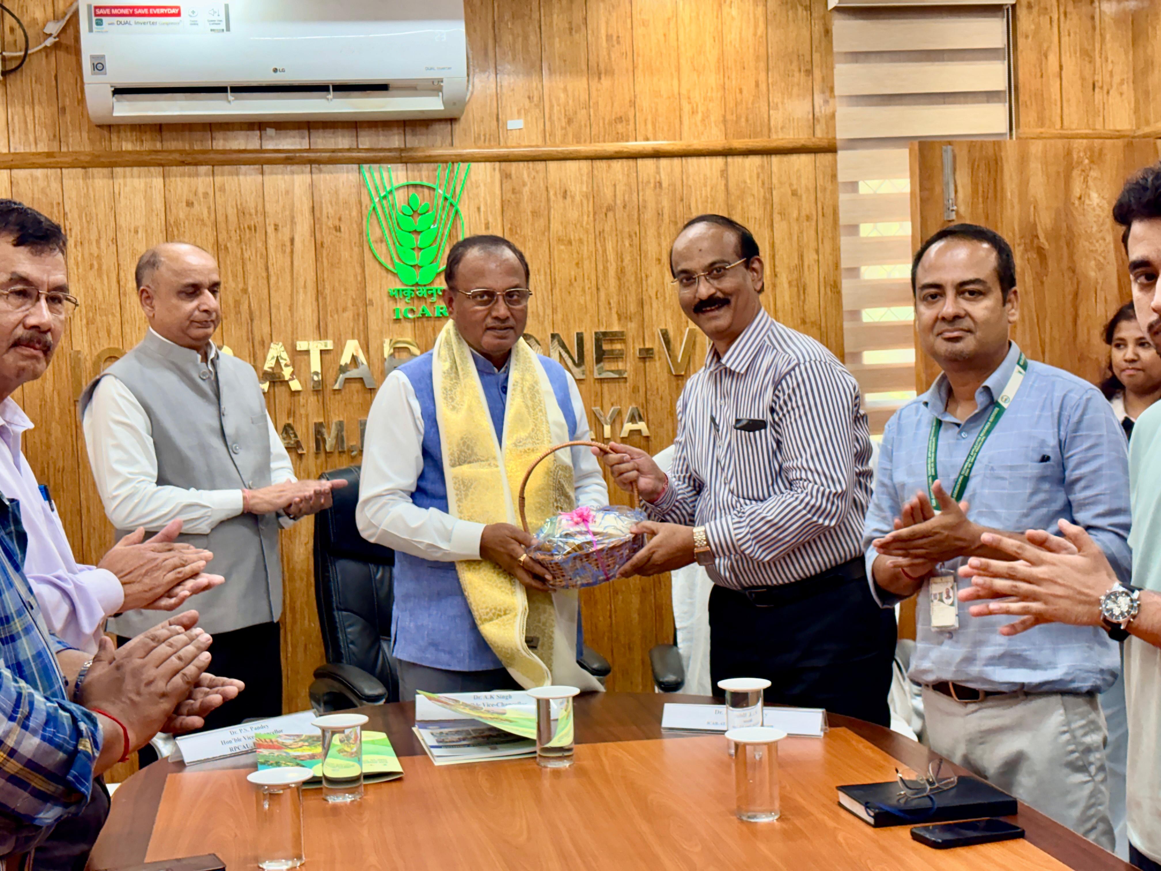 Visit of Dr. A.K. Singh, Hon'ble Vice-Chancellor, RLBCAU, Jhansi and Dr. P.S. Pandey, Hon'ble Vice-Chancellor, RPCAU, Pusa, Bihar at ICAR-ATARI, Zone-VII, Umiam on 09th September 2026